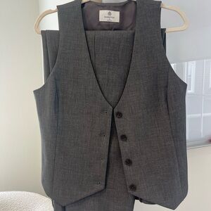 Babaton Grey Suit Vest and Pants